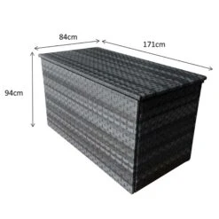 12mm Half Round Weave Grey Rattan Large Cushion Box -Garden Furniture Sales 12mm half round weave grey rattan large cushion box p78741 136216 zoom