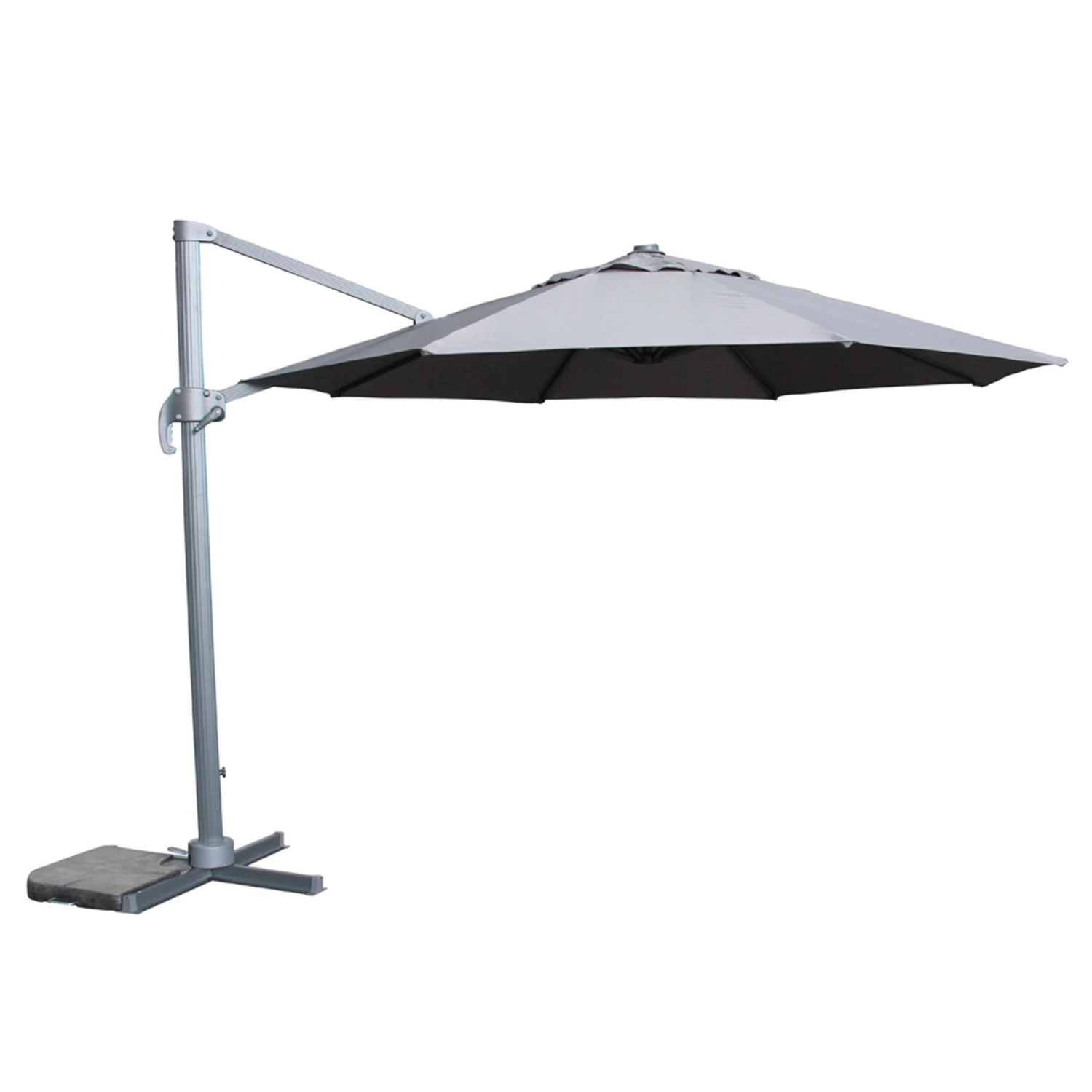 3.5m Grey Round Cantilever Parasol 1 3.5m Grey Round Cantilever Parasol