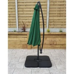 3m Green Canopy Banana Parasol -Garden Furniture Sales 3m green canopy banana parasol p83649 173175 zoom