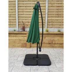 3m Green Canopy Banana Parasol -Garden Furniture Sales 3m green canopy banana parasol p83649 173177 zoom