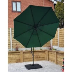 3m Green Canopy Banana Parasol -Garden Furniture Sales 3m green canopy banana parasol p83649 173178 zoom