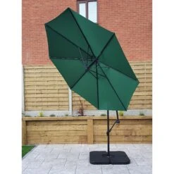 3m Green Canopy Banana Parasol -Garden Furniture Sales 3m green canopy banana parasol p83649 173179 zoom