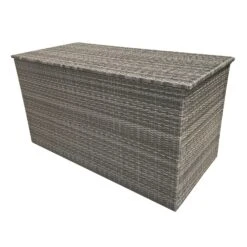 8mm Flat Weave Grey Rattan Large Cushion Box