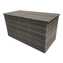 8mm Flat Weave Grey Rattan Medium Cushion Box