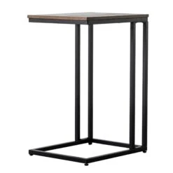 Acacia Veneer Concrete Top Outdoor Sofa Table