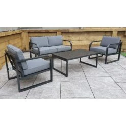 Alarna Grey Aluminium 4 Seater Sofa Set -Garden Furniture Sales alarna grey aluminium 4 seater sofa set p78598 135380 zoom