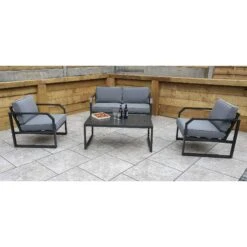 Alarna Grey Aluminium 4 Seater Sofa Set -Garden Furniture Sales alarna grey aluminium 4 seater sofa set p78598 135381 zoom