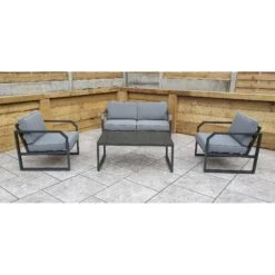 Alarna Grey Aluminium 4 Seater Sofa Set -Garden Furniture Sales alarna grey aluminium 4 seater sofa set p78598 135382 zoom