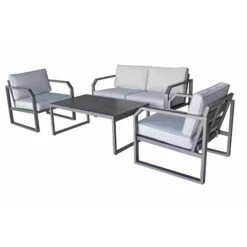 Alarna Grey Aluminium 4 Seater Sofa Set -Garden Furniture Sales alarna grey aluminium 4 seater sofa set p78598 135383 zoom