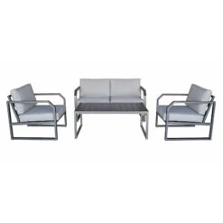 Alarna Grey Aluminium 4 Seater Sofa Set -Garden Furniture Sales alarna grey aluminium 4 seater sofa set p78598 135384 zoom