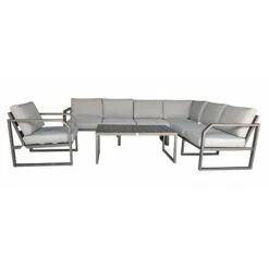 Alarna Grey Aluminium Corner Sofa Set With Single Chair 14 Alarna Grey Aluminium Corner Sofa Set With Single Chair -Garden Furniture Sales alarna grey aluminium corner sofa set with single chair p78597 135367 zoom