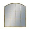 Antique Gold Arch Window Pane Mirror