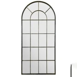 Arcus Antique Black Framed Arched Window Leaner/Wall Mirror -Garden Furniture Sales arcus antique black framed arched window leaner wall mirror p85115 182040 zoom
