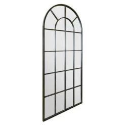 Arcus Antique Black Framed Arched Window Leaner/Wall Mirror -Garden Furniture Sales arcus antique black framed arched window leaner wall mirror p85115 182041 zoom