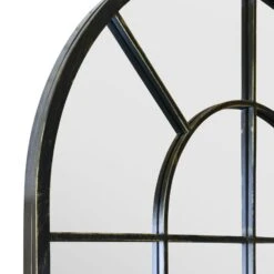 Arcus Antique Black Framed Arched Window Leaner/Wall Mirror -Garden Furniture Sales arcus antique black framed arched window leaner wall mirror p85115 182042 zoom