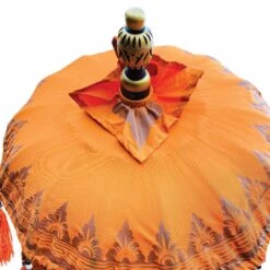 Bali Ceremonial Triple Parasol Orange & Gold -Garden Furniture Sales bali ceremonial triple parasol orange gold p68808 108356 zoom