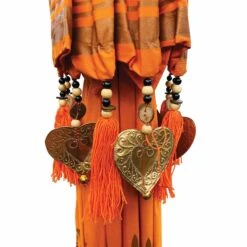 Bali Ceremonial Triple Parasol Orange & Gold -Garden Furniture Sales bali ceremonial triple parasol orange gold p68808 108359 zoom