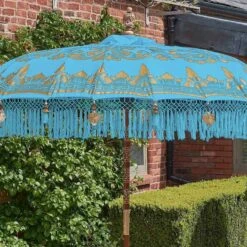 Featured Products -Garden Furniture Sales bali sun parasol blue and gold 2m with pole joint p72088 109114 zoom
