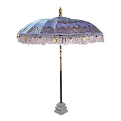 Bali Sun Parasol Purple And Gold 2m (With Pole Joint)