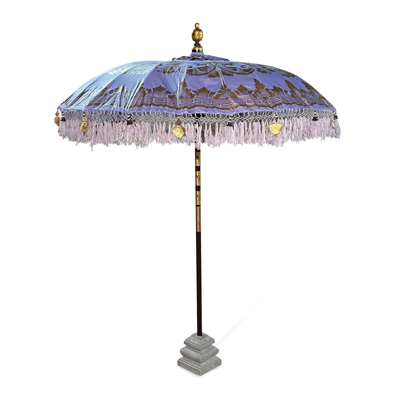 Bali Sun Parasol Purple And Gold 2m (With Pole Joint) 1 Bali Sun Parasol Purple And Gold 2m (With Pole Joint)