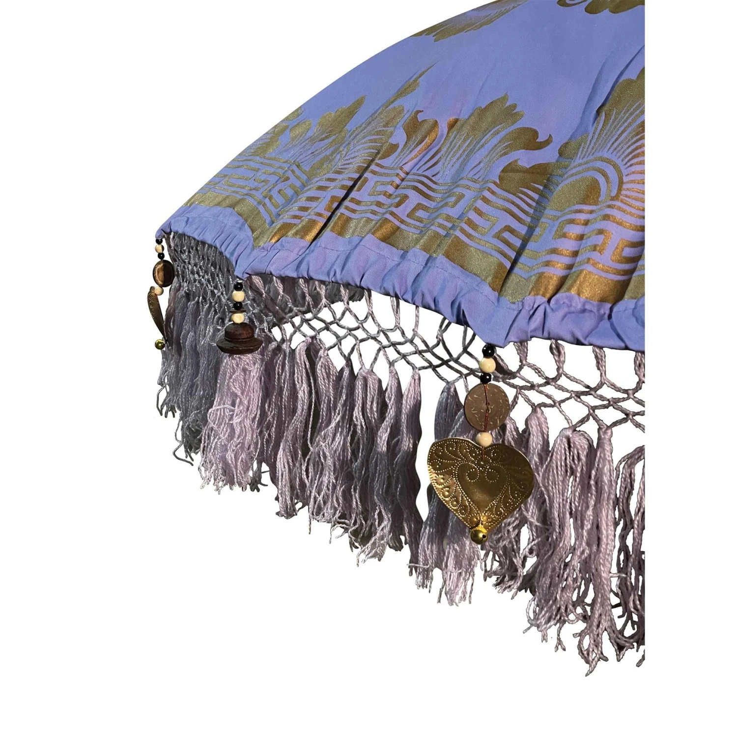 Bali Sun Parasol Purple And Gold 2m (With Pole Joint) 5 Bali Sun Parasol Purple And Gold 2m (With Pole Joint) - Image 5