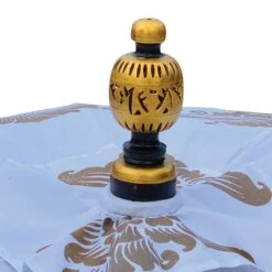 Bali Sun Parasol White And Gold 2m (With Pole Joint) -Garden Furniture Sales bali sun parasol white and gold 2m with pole joint p62018 108748 zoom