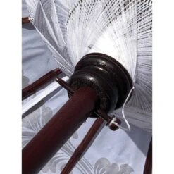 Bali Sun Parasol White And Gold 2m (With Pole Joint) -Garden Furniture Sales bali sun parasol white and gold 2m with pole joint p62018 108750 zoom