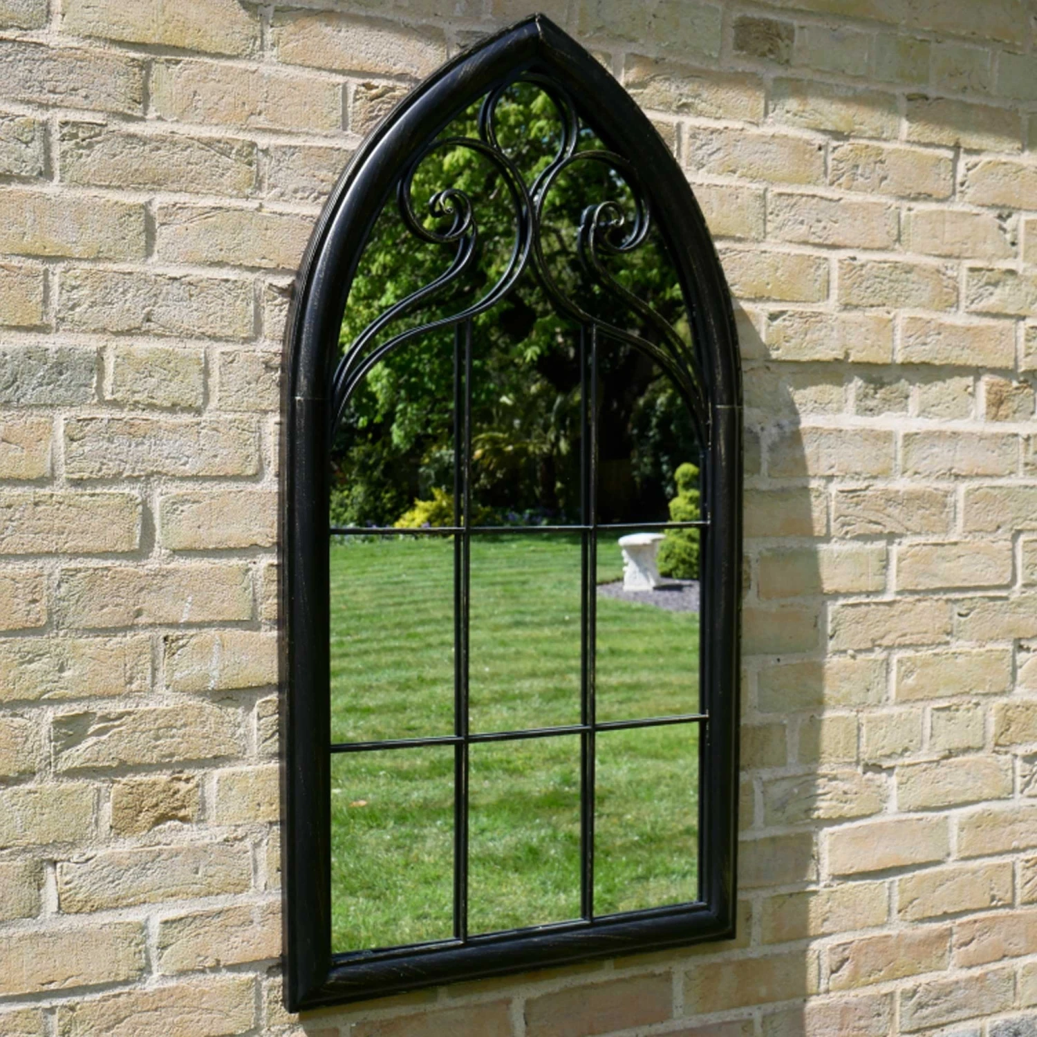 Black Arch Garden Mirror 1 Black Arch Garden Mirror