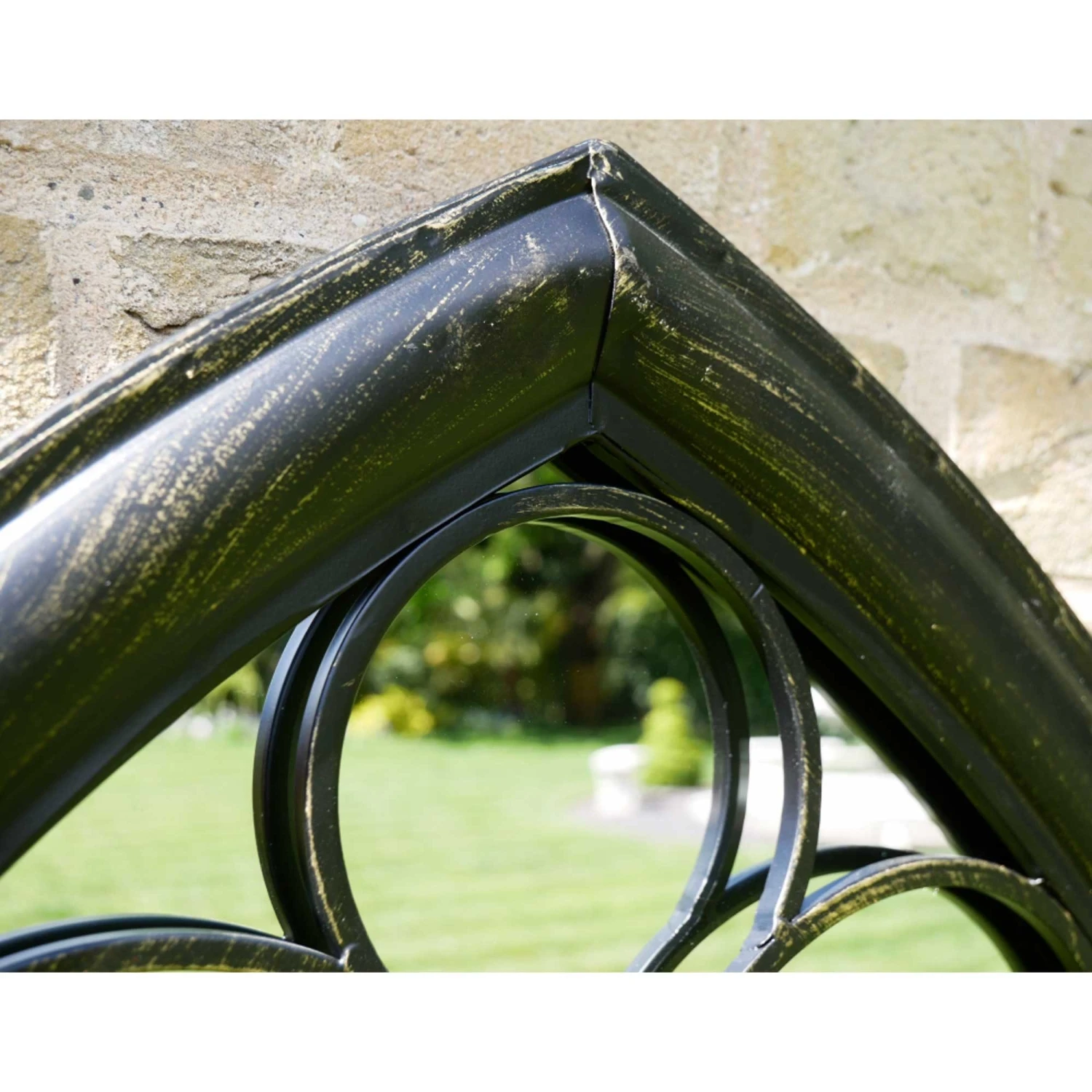 Black Arch Garden Mirror 2 Black Arch Garden Mirror - Image 2