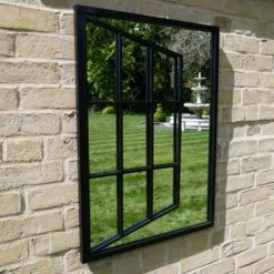 Black Industrial Outdoor Mirror
