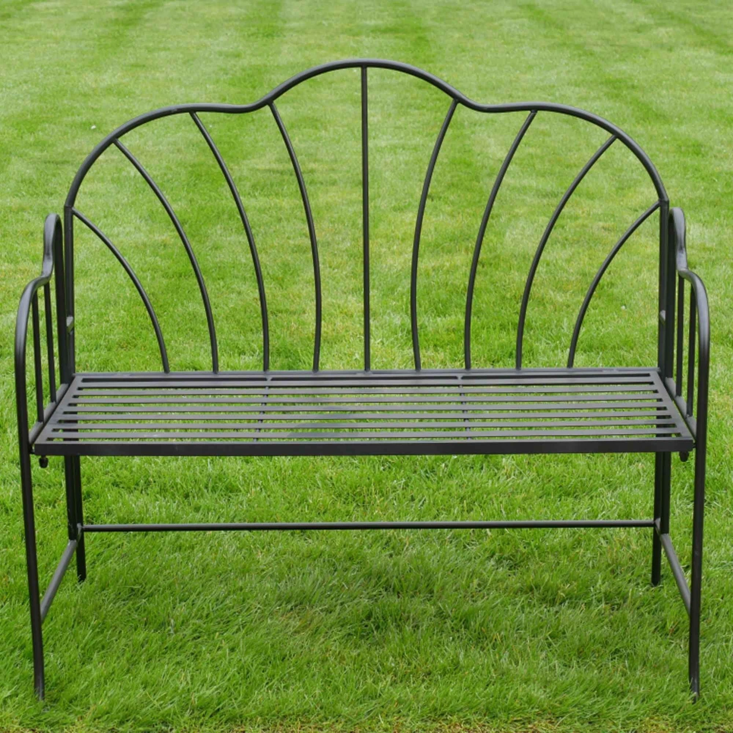 Black Outdoor Metal Bench 1 Black Outdoor Metal Bench