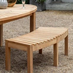 Champillet Natural Wood Bench 148 X 63 X 45 Cm