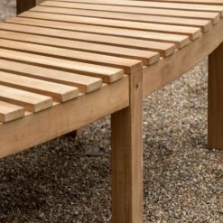 Champillet Natural Wood Bench 148 X 63 X 45 Cm -Garden Furniture Sales champillet natural wood bench 148 x 63 x 45 cm p82554 168605 zoom