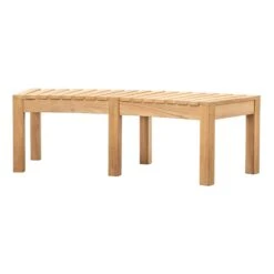 Champillet Natural Wood Bench 148 X 63 X 45 Cm -Garden Furniture Sales champillet natural wood bench 148 x 63 x 45 cm p82554 168606 zoom