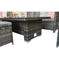 Charlotte Grey Rattan Corner Sofa Dining Set With Polywood Lift Table -Garden Furniture Sales charlotte grey rattan corner sofa dining set with polywood lift table p78387 133598 zoom