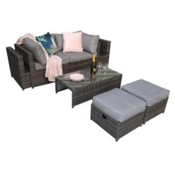 Chelsea Grey Rattan Modular Sofa Set -Garden Furniture Sales chelsea grey rattan modular sofa set p78388 133603 zoom