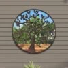 Chelsea Metal Round Shaped Decorative Tree Garden Mirror