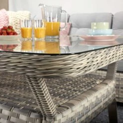 Constance Silver Grey Rattan Corner Sofa Dining Set -Garden Furniture Sales constance silver grey rattan corner sofa dining set p78390 133619 zoom