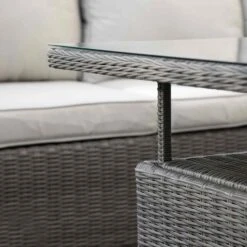 Corse Grey Rattan Square Dining Set With Rising Table 5 Corse Grey Rattan Square Dining Set With Rising Table -Garden Furniture Sales corse grey rattan square dining set with rising table p77811 130548 zoom