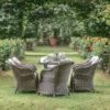 Corse Natural Rattan 6 Seater Oval Dining Set