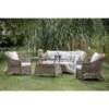 Corse Natural Rattan Rounded Sofa Dining Set