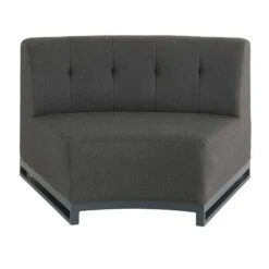 Dark Grey Curved 2 Seater Section Sofa -Garden Furniture Sales dark grey curved 2 seater section sofa p76705 124497 zoom