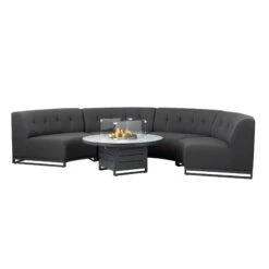 Dark Grey Curved 2 Seater Section Sofa -Garden Furniture Sales dark grey curved 2 seater section sofa p76705 124502 zoom