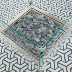 Dark Grey Outdoor Round Coffee Table With Firepit -Garden Furniture Sales dark grey outdoor round coffee table with firepit p76706 124526 zoom