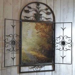 Dorset Rustic Scroll Large Garden Mirror -Garden Furniture Sales dorset rustic scroll large garden mirror p75697 118809 zoom