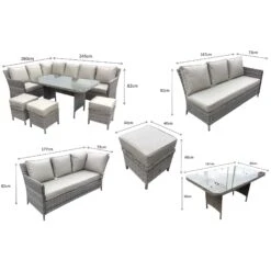 Edwina Natural And Grey Rattan Corner Sofa Dining Set -Garden Furniture Sales edwina natural and grey rattan corner sofa dining set p78442 133956 zoom