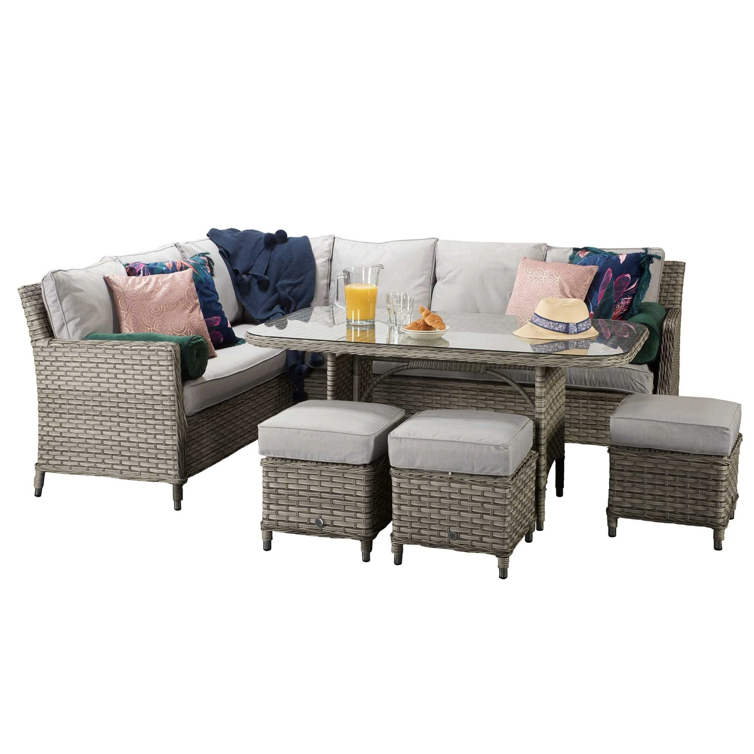 Edwina Special Grey Rattan Corner Sofa Dining Set 2 Edwina Special Grey Rattan Corner Sofa Dining Set - Image 2