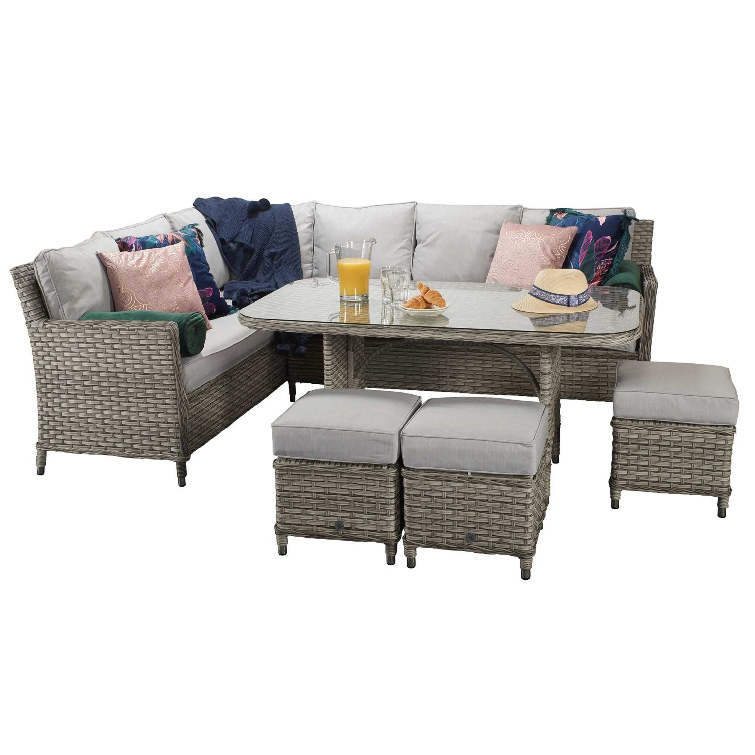 Edwina Special Grey Rattan Corner Sofa Dining Set 3 Edwina Special Grey Rattan Corner Sofa Dining Set - Image 3