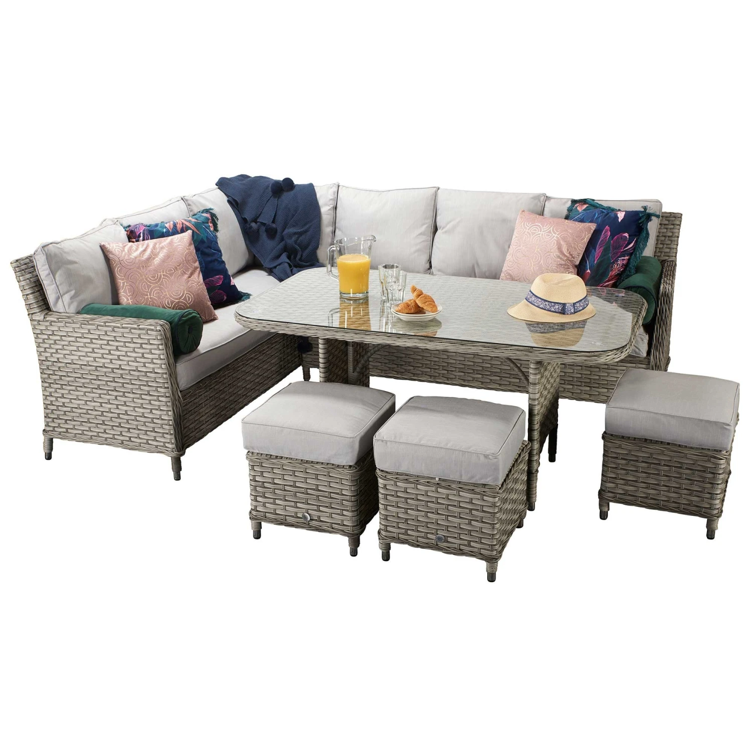 Edwina Special Grey Rattan Corner Sofa Dining Set 4 Edwina Special Grey Rattan Corner Sofa Dining Set - Image 4