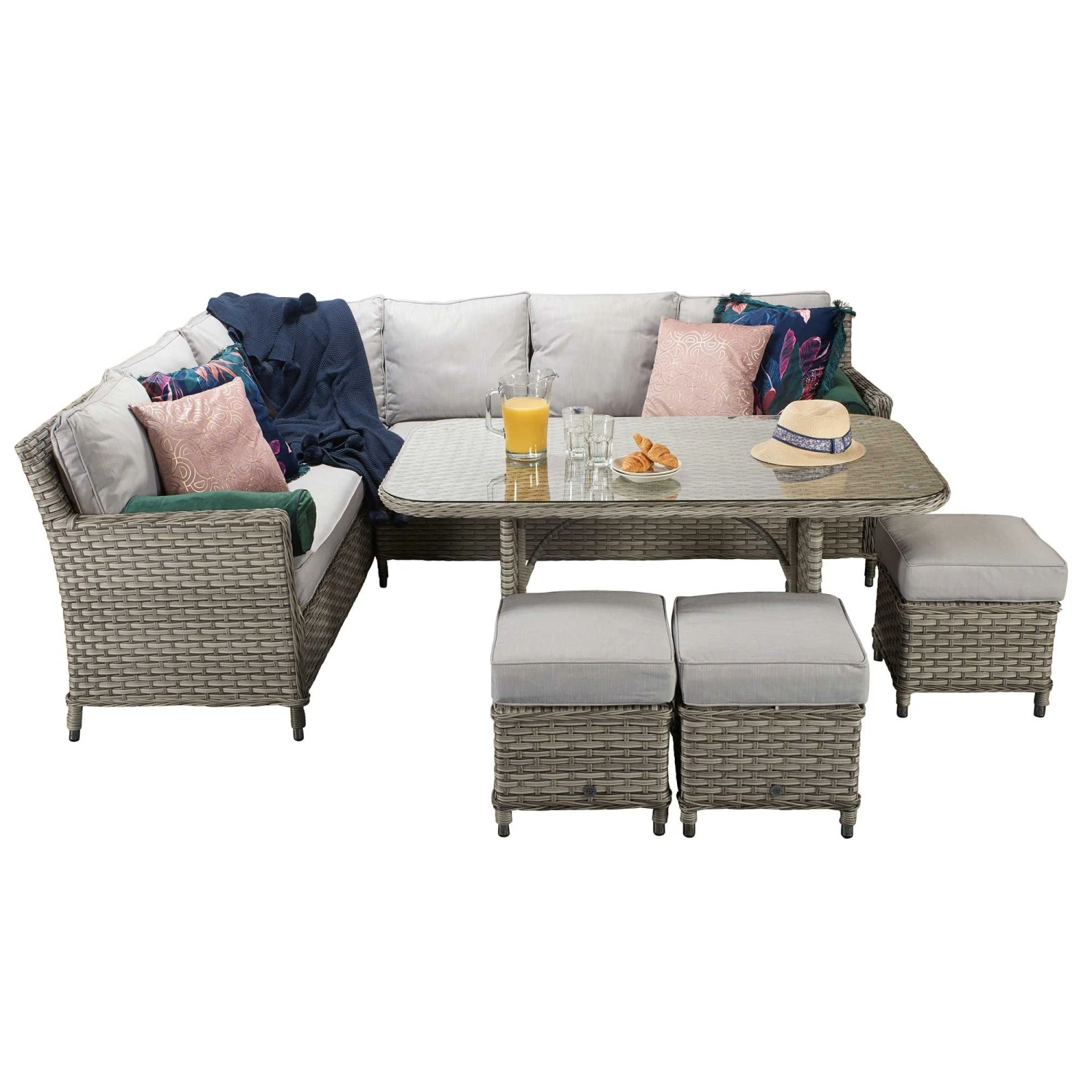 Edwina Special Grey Rattan Corner Sofa Dining Set 5 Edwina Special Grey Rattan Corner Sofa Dining Set - Image 5